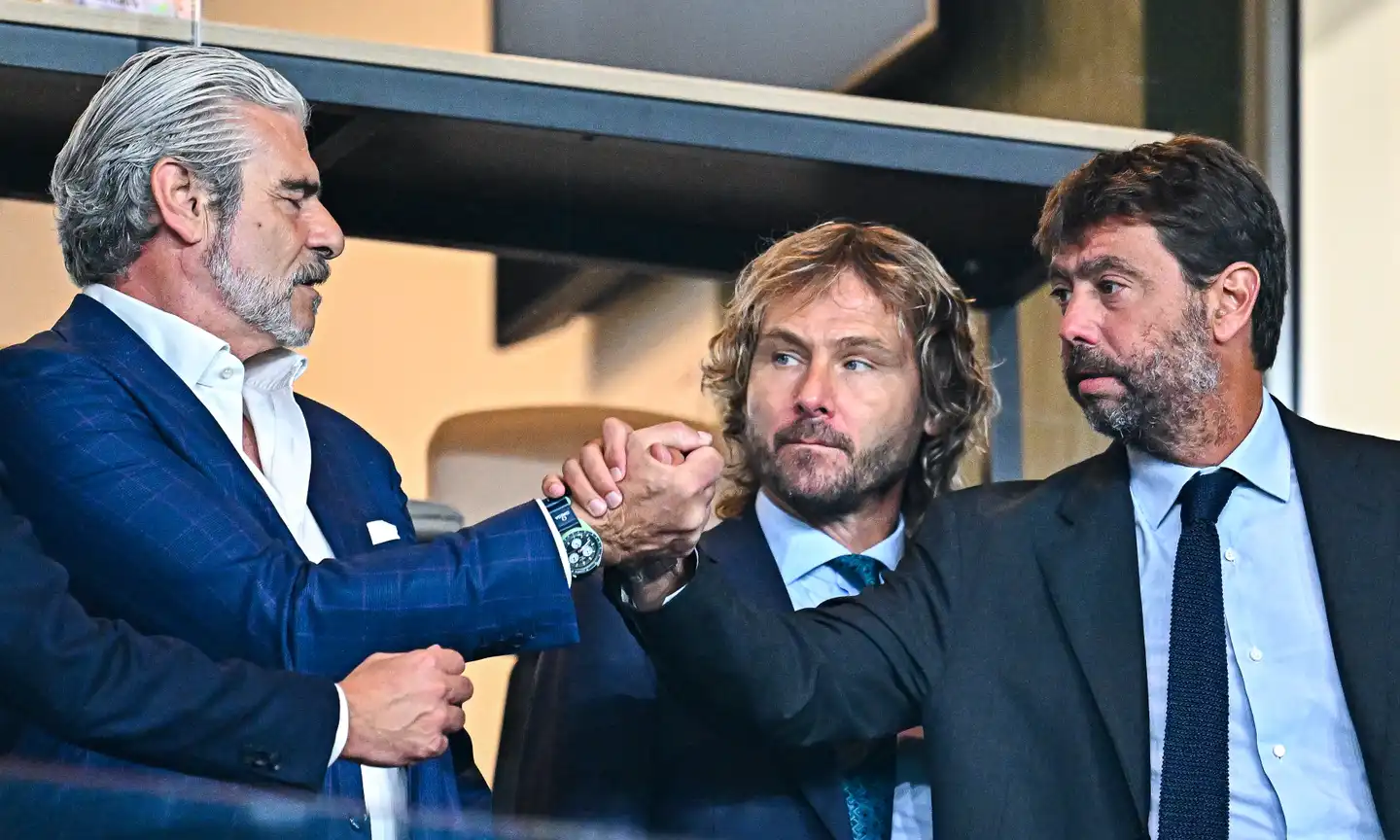 Arrivabene con Agnelli e Nedved