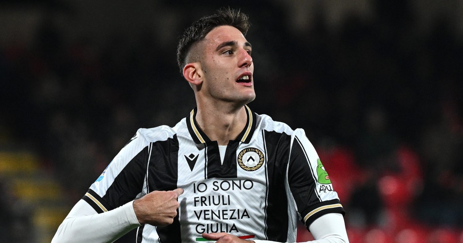 Lucca con la maglia dell’Udinese