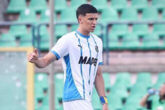 Tarik Muharemovic con la maglia del Sassuolo