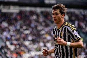Miretti con la maglia della Juventus