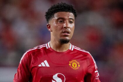 Sancho con la maglia del Manchester United