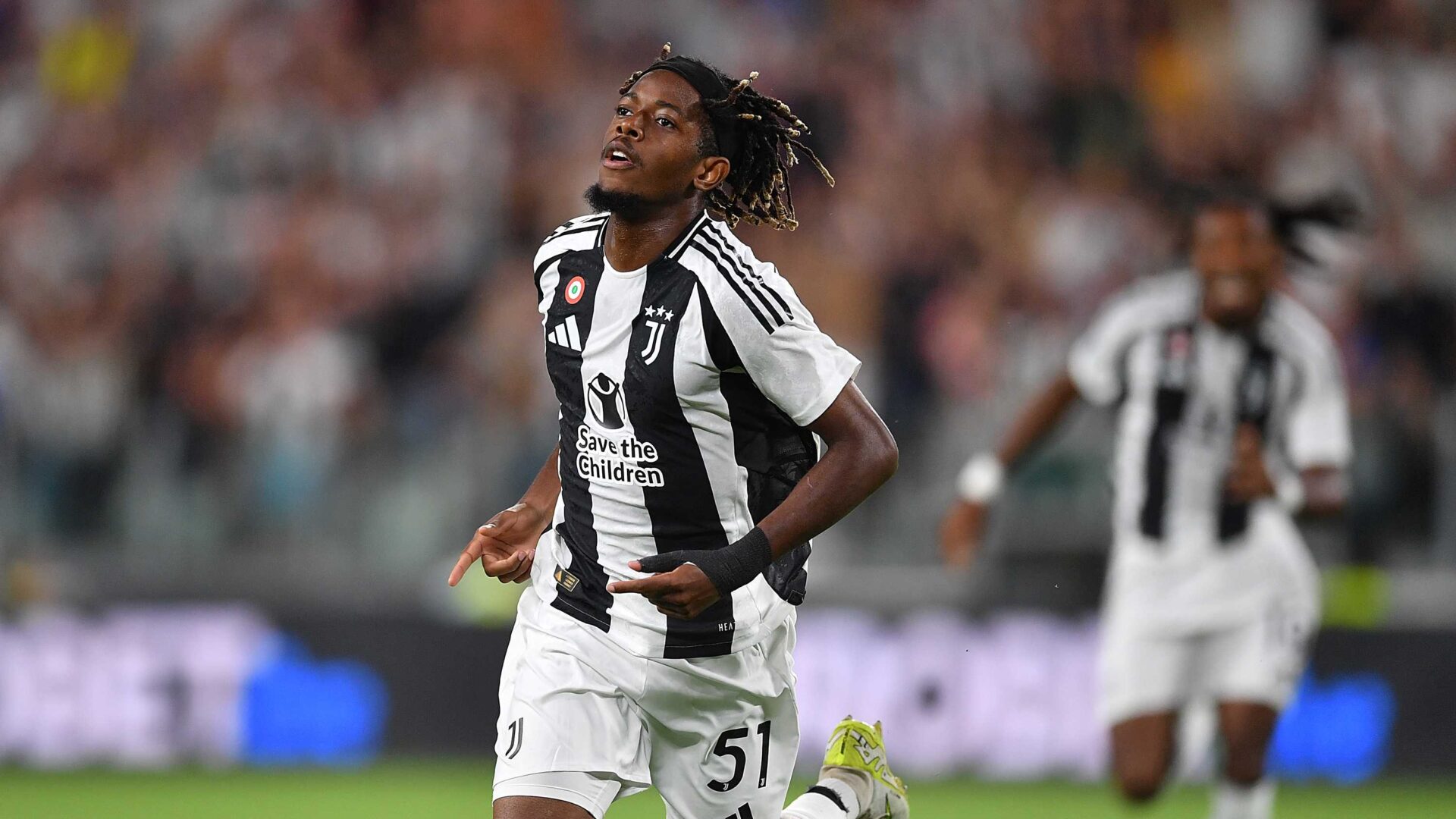 Mbangula con la maglia della Juventus