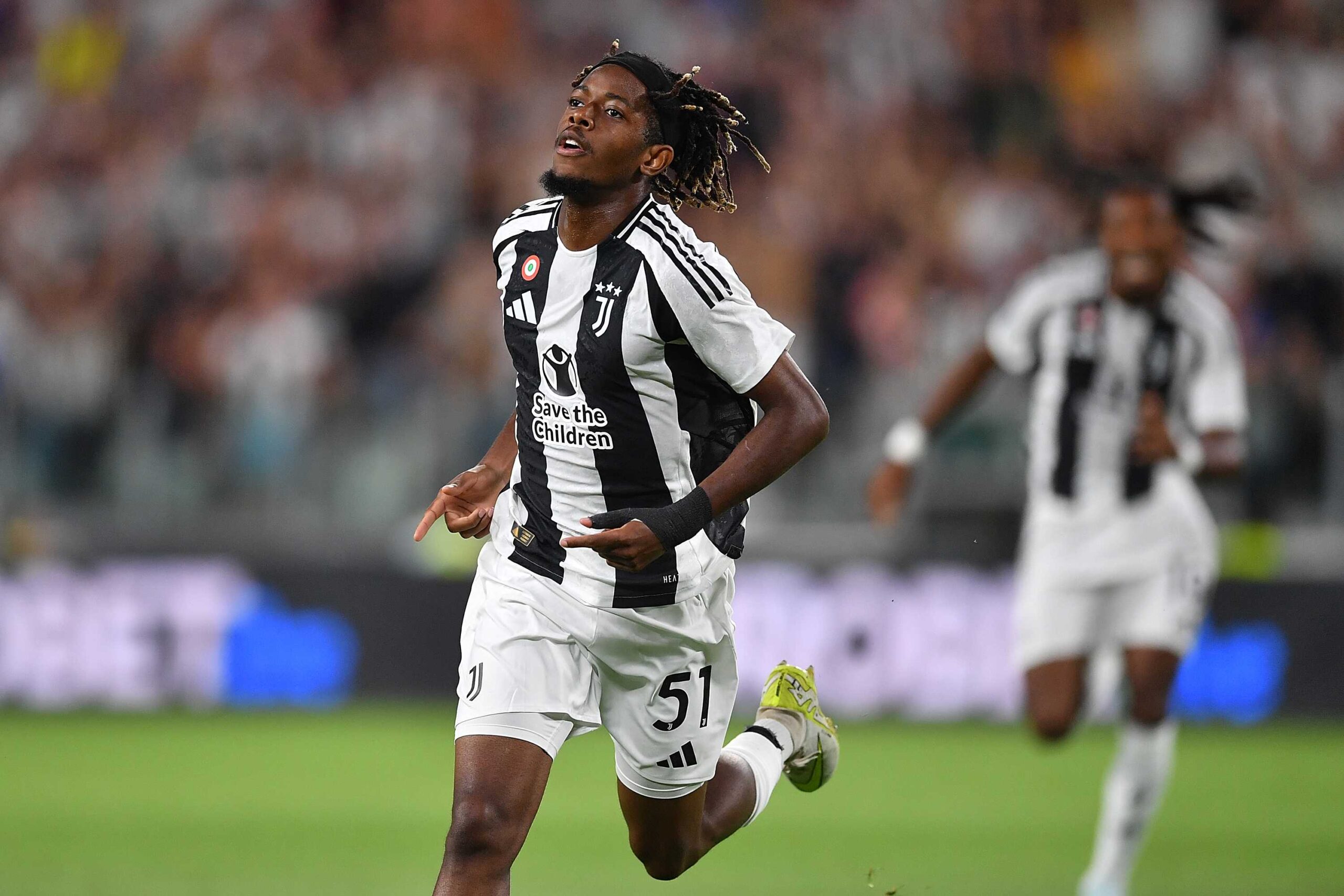 Mbangula con la maglia della Juventus