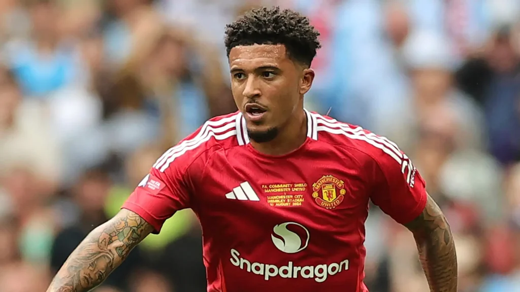 Sancho con la maglia del Manchester United