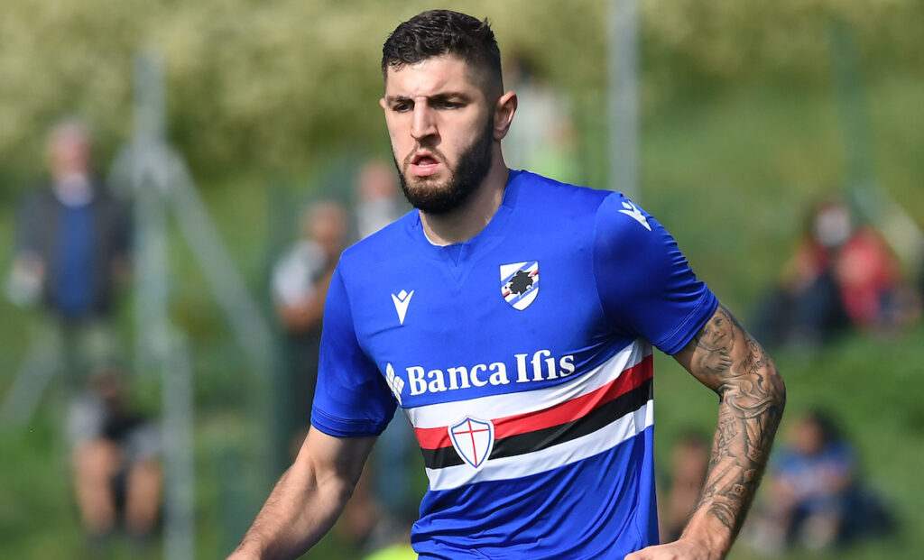 Chabot in azione durante una partita della Sampdoria
