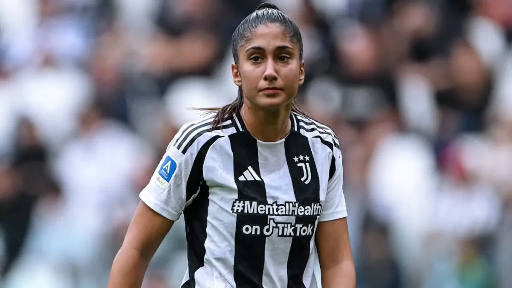 Beccari con la maglia della Juventus