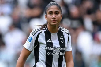 Beccari con la maglia della Juventus
