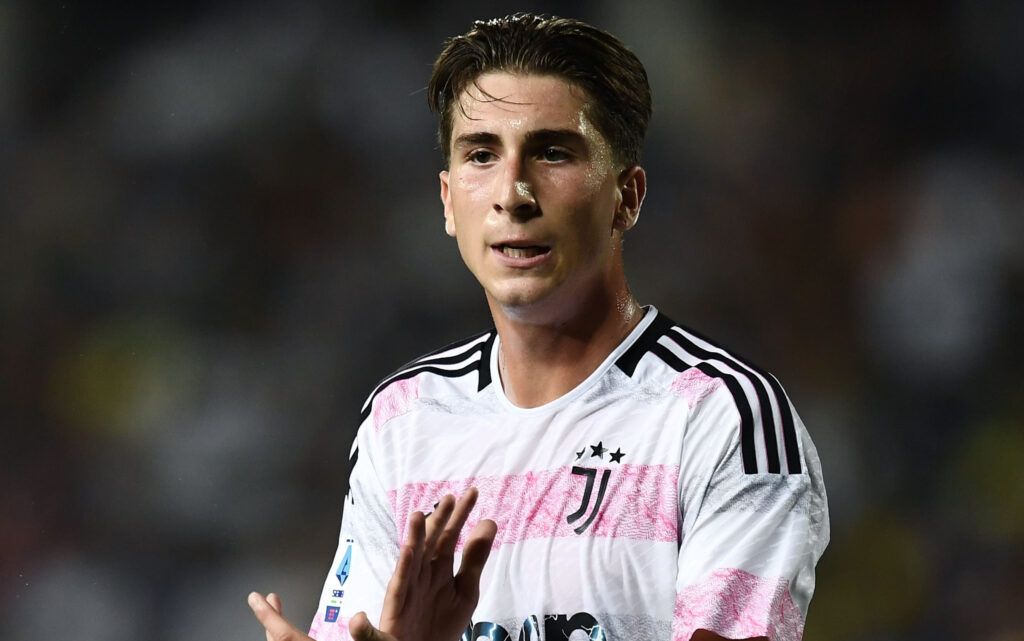Miretti con la maglia della Juventus