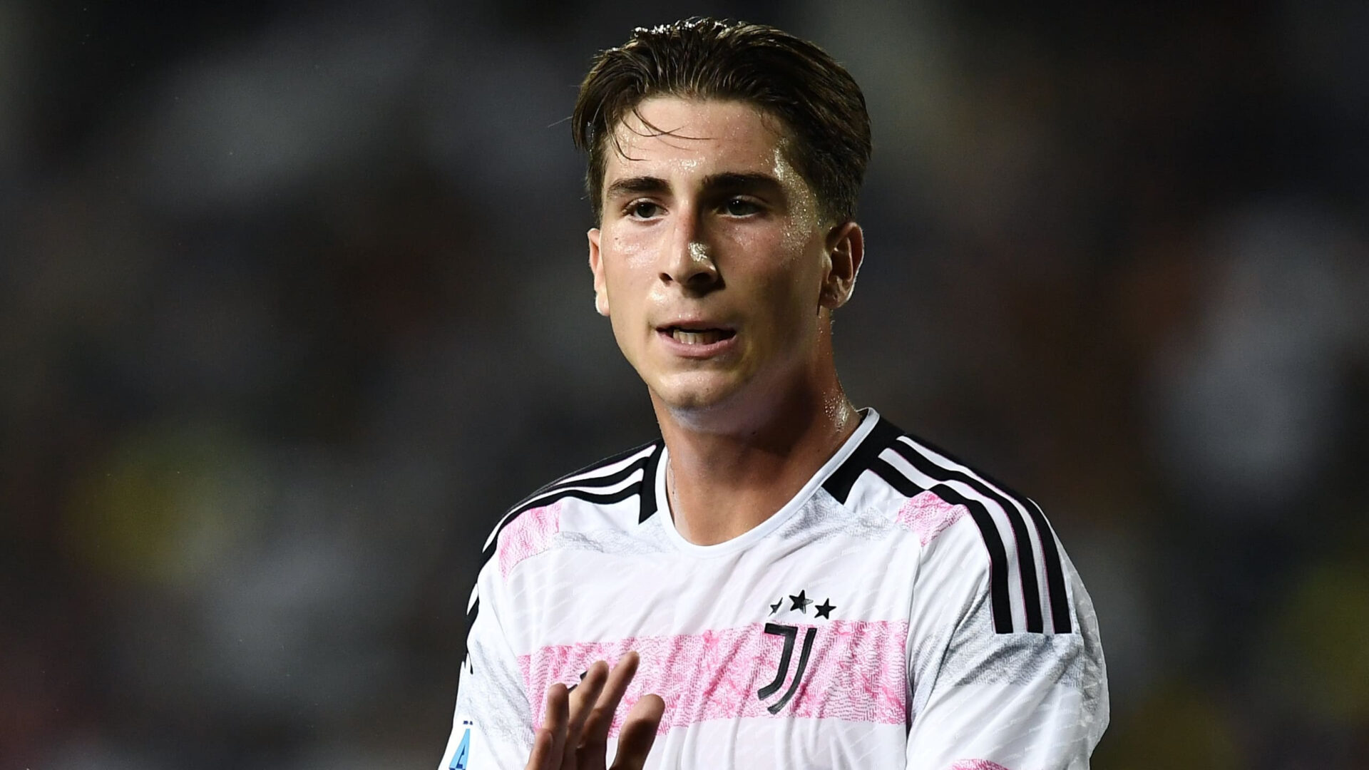 Miretti con la maglia della Juventus