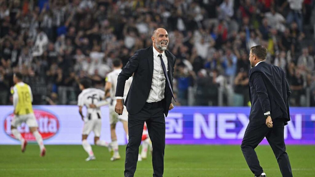 Igor Tudor festeggia la vittoria contro l'Inter