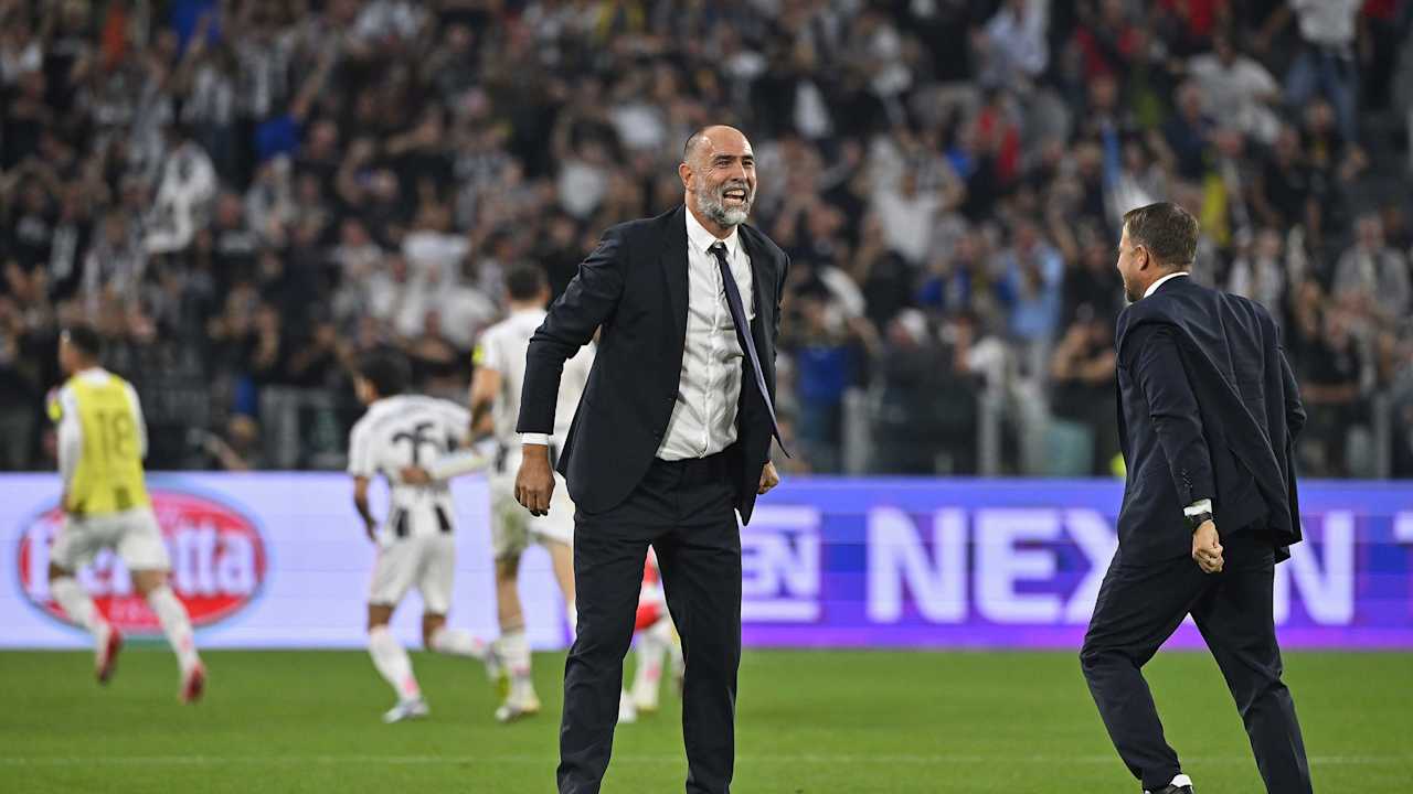 Igor Tudor festeggia la vittoria contro l'Inter