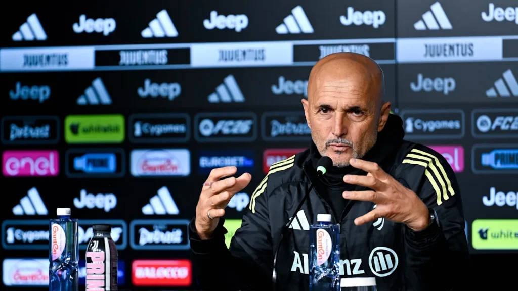 Spalletti risponde alle domande dei giornalisti in occasione della conferenza stampa di Fiorentina-Juventus