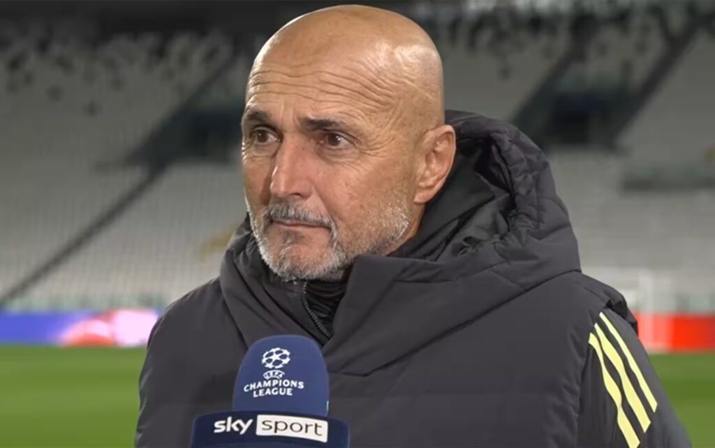 Spalletti viene intervistato da Sky Sport negli attimi precedenti il match tra Juventus e Sporting Lisbona