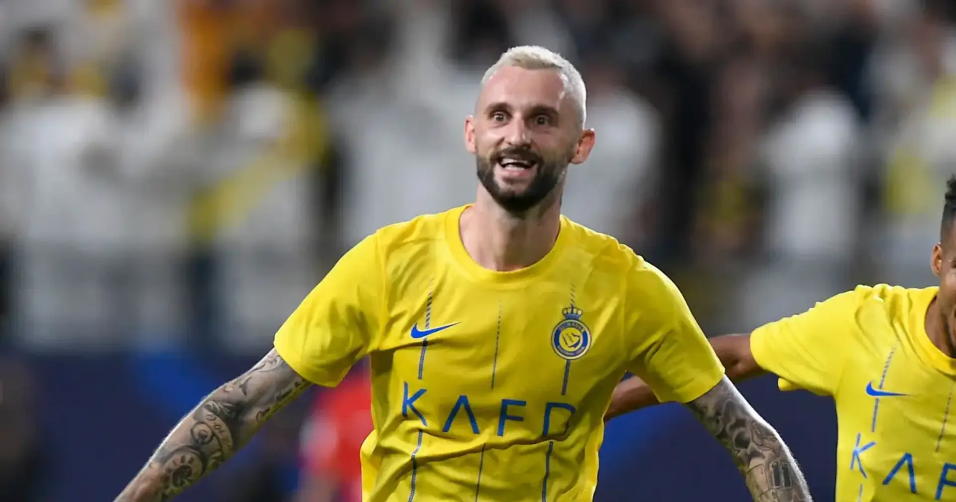 Brozovic esulta dopo un gol realizzato con la maglia dell'Al-Nassr