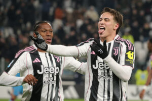Yildiz esulta dopo il gol del definitivo 0-2 in Pisa-Juventus