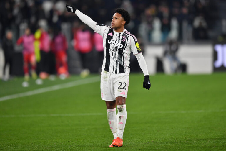 McKennie esulta dopo il gol del 5-0 di Juventus-Cremonese