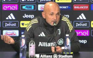 Spalletti durante la conferenza stampa di Juventus-Lecce