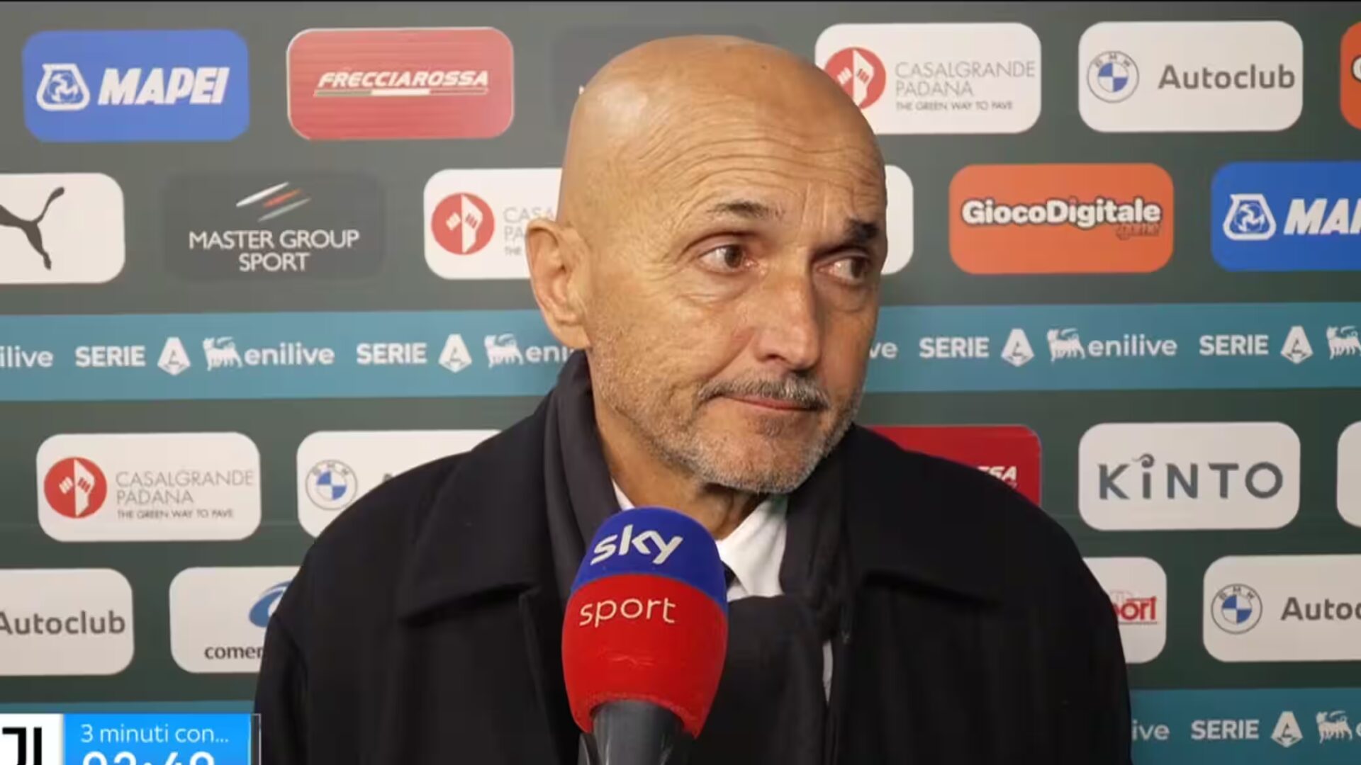 Spalletti intervistato dopo Sassuolo-Juventus