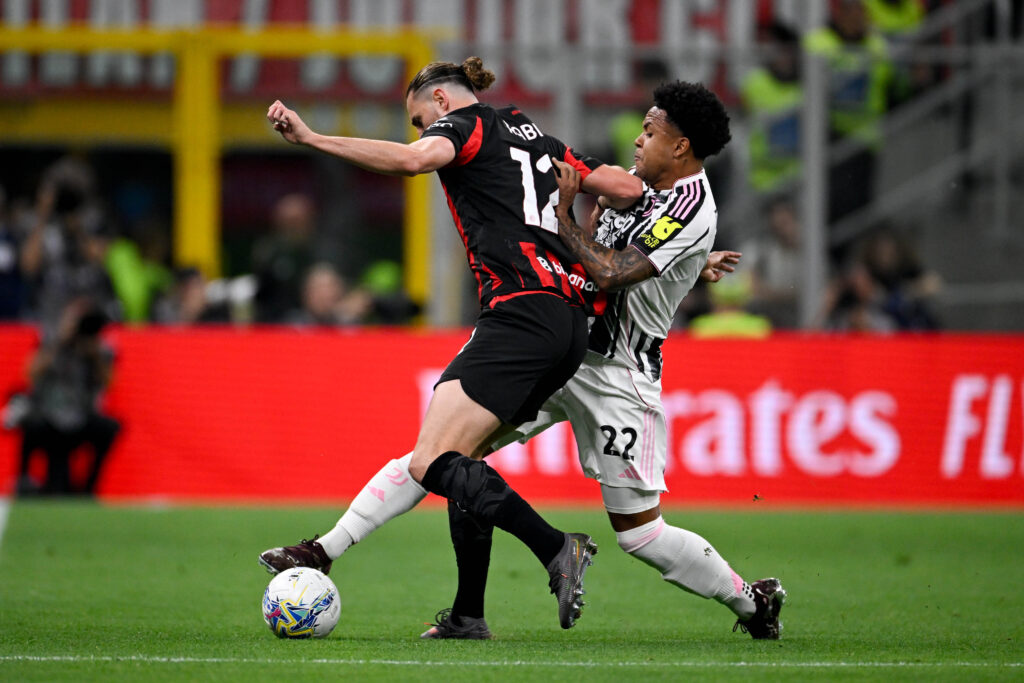 McKennie in azione in Milan-Juventus